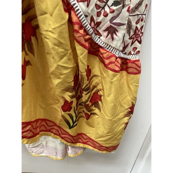 Guadalupe Style Maxi Dress M Colorful Floral Hi Low Summer Resort Vacation Boho - Picture 5 of 8